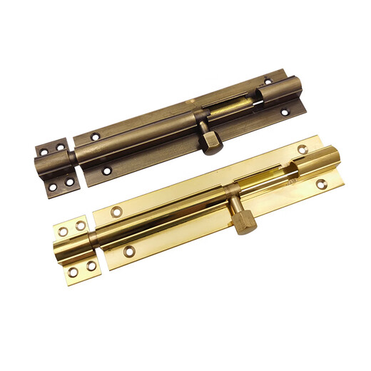 Xu ordered door lock door plug old-fashioned copper latch latch door lock bathroom Chinese style antique window bronze latch lock 1.5 inch brass color