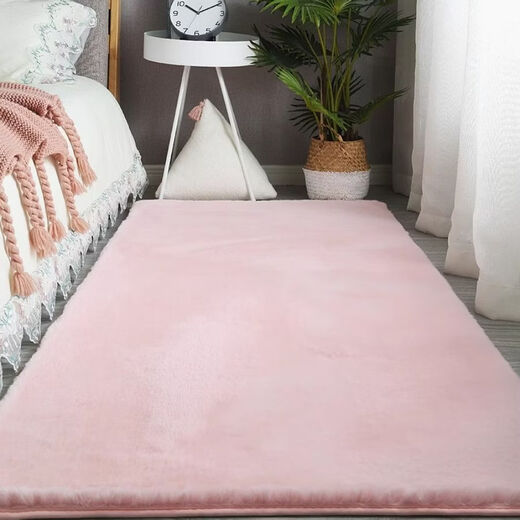 Fantasy carpet bedroom living room 2025 new room light luxury high-end floor mat girl bedside Tianjin indoor plush blanket imitation rabbit hair light gray upgraded thickened long hair customized