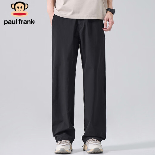 Paul Frank Pants Men's Spring Trendy Loose Casual Pants Men's Straight Overalls Men's Long Pants Black XL
