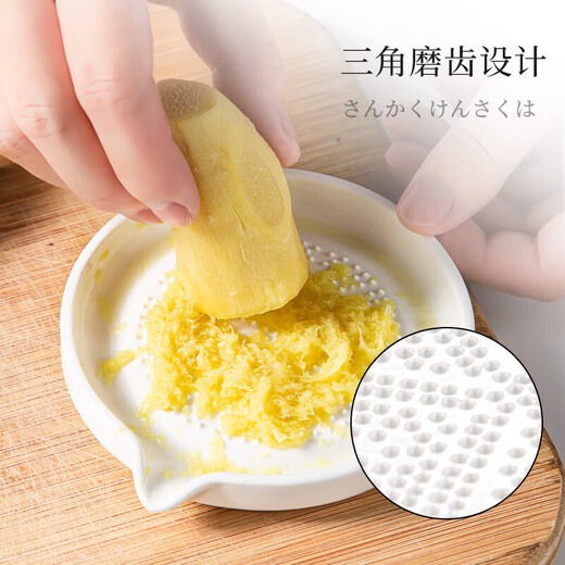Quiet home ginger mud grinding artifact yam mud grinder grinding disc ceramic grinding ginger plate garlic mud grinder horseradish ginger paste ginger round grinder - free brush