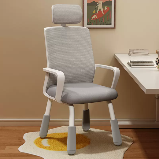 Yusenyi Liftable Learning Chair Youth Writing Desk Stool Comfortable Sedentary Computer Chair Student Dormitory Back Chair Black Frame Black Net-Headrest (840 Years Old) Comfortable Sponge Seat Cushion Widened Thickened Waist Support Thickened Steel Feet With Footrest