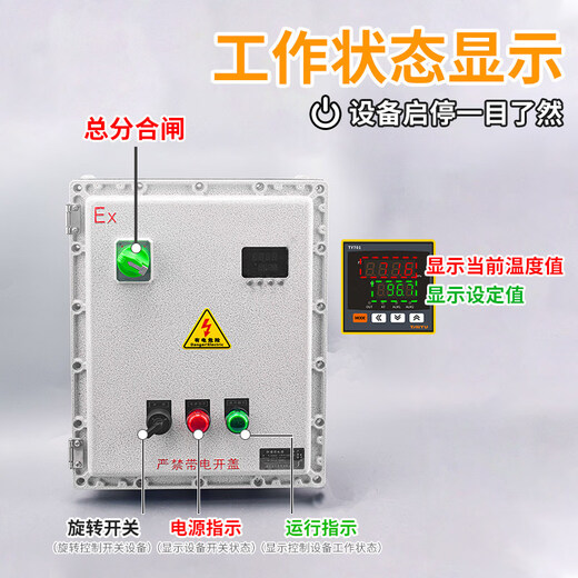 Explosion-proof temperature control box electric heating thermostat controller farm electric heating tape temperature control box distribution cabinet 220V explosion-proof temperature control box 2.5KW