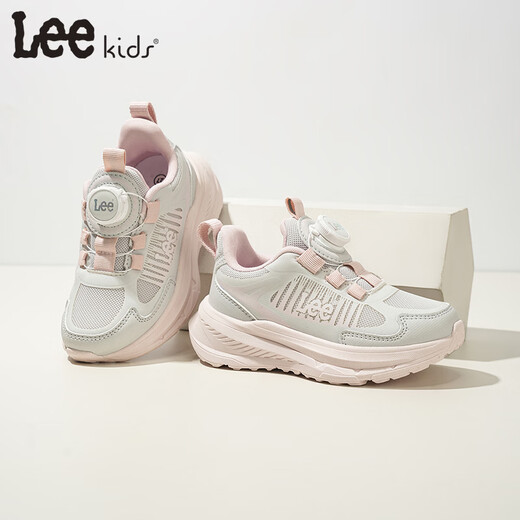 LEE KIDS children's sports shoes men's and women's running shoes 26 spring new running shoes non-slip wear-resistant casual shoes pink 34 inner length 22.5cm suitable for feet 21.5-22.0cm