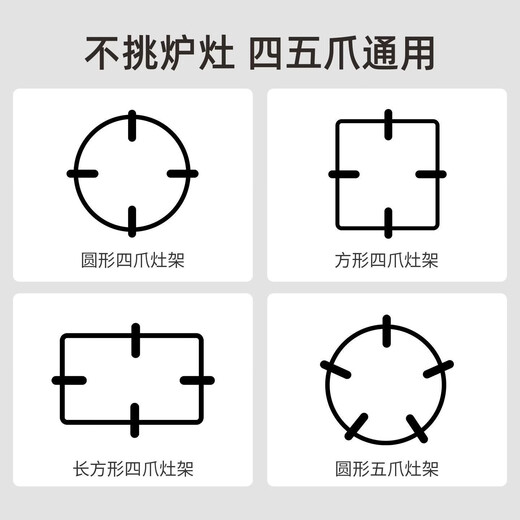 Jingmei gas stove bracket gas stove bracket gas stove table anti-slip bracket four claws five claws universal windproof fire cover