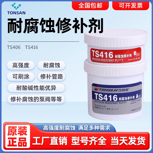 Kesaixin Industrial Metal Corrosion Resistant Repair Agent TS406/416 High Temperature Resistant, Acid and Alkali Resistant, Rust Resistant and Anticorrosive Coating TS406 (500g)