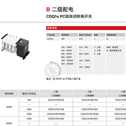 Delixi dual power automatic transfer switch-PC level switching isolation type controlled circuit breaker 1004P 63A 4P