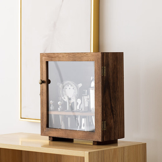 MPPMCK German imported bartender set dust-proof wooden box 304 stainless steel shaker bar supplies professional bartender three-stage dust-proof set