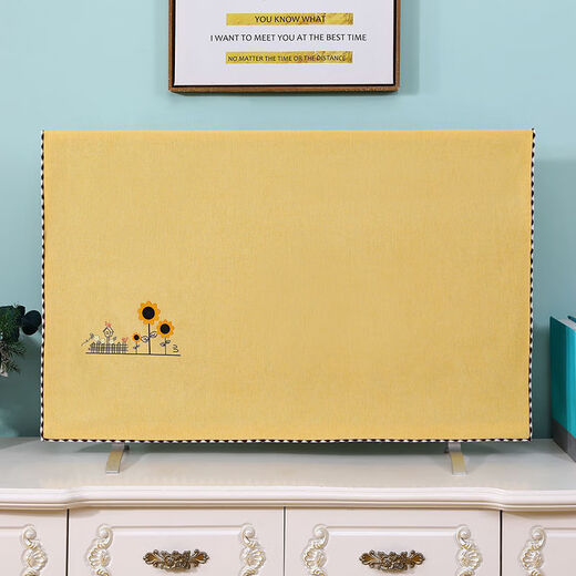 Fantasy TV cover dust cover cloth 55 inches 65 inches wall-mounted cover sunflower yellow 65 inches (154x93cm)