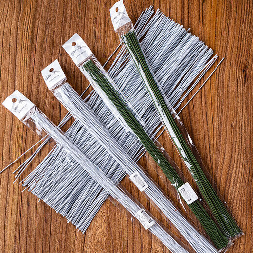 Fantasy fondant wire tool paper package floral art fine wire fondant flower branch cake plug-in ribbon wire 1 meter long 20 pieces