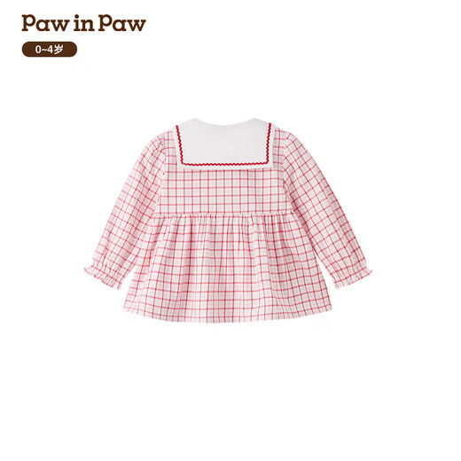 PawinPaw shopping mall same style cartoon bear children's clothing 26 years new baby girl cotton lapel shirt