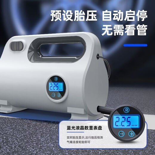 Gongma Laiben car air pump car electric pump car portable tire bicycle motorcycle tire mechanical pointer type inflation tube + air nozzle + fuse