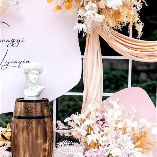 Oak barrel wine barrel decoration solid wood beer barrel red wine barrel decoration winery bar exhibition wedding 50 high bold high quality model