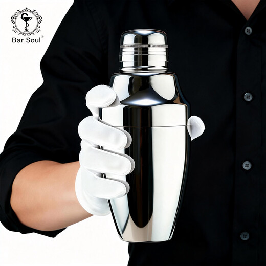 Bar soul standard three-stage shaker 304 stainless steel classic Japanese shaker professional British bartender shaker classic large size 500ml regular recommendation