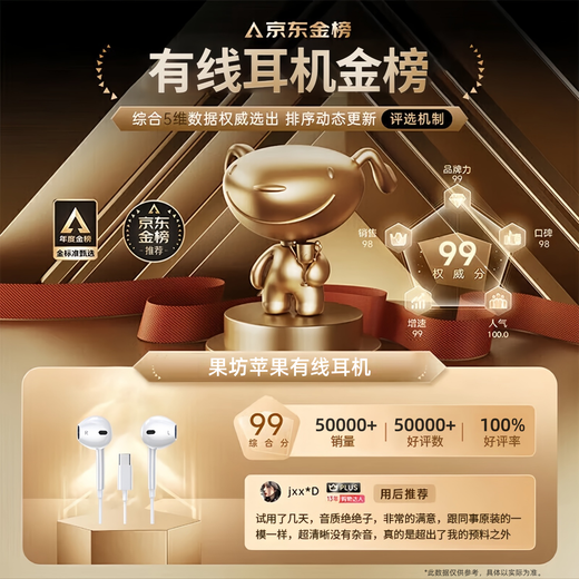 Guofang 2026 new US MFI certified wired headset type-c suitable for Apple iPhone17/16/15 tablet ipad semi-in-ear 3.5mm round hole noise reduction Type-C interface suitable for Apple 15-17 series mobile phones official new original certification HiFi lossless sound quality model