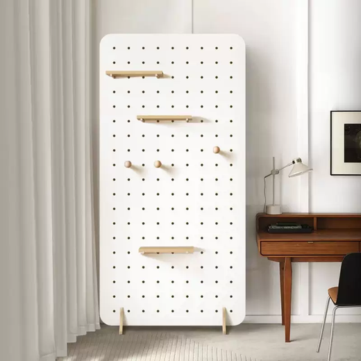 Yusenyi solid wood hole board screen partition display stand living room mobile floor-standing foldable company exhibition vertical can be customized for size contact customer service 1 layer for customized size contact customer service