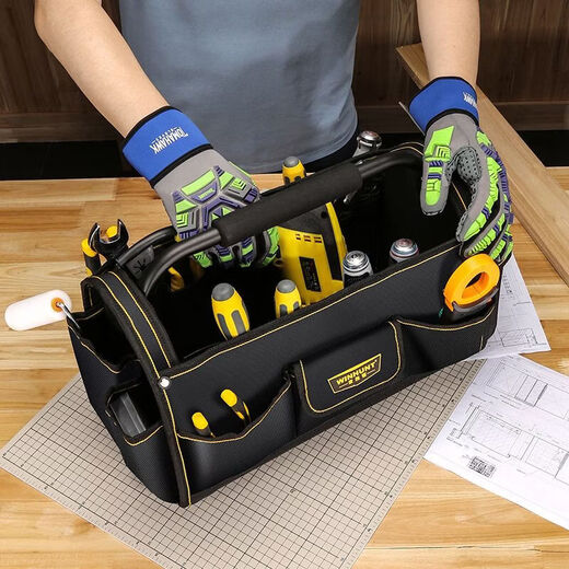 Ye Yu Tool Basket Woodworking Tool Box Portable Extra Thick Special Electrician Bag Portable Crossbody Dual-use Tool Bag Tool Basket Type A