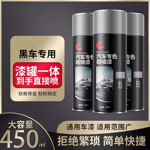JCZS German brand car self-painting black repair car paint scratch repair artifact black car hand spray paint large bottle black car repair paint 1 bottle sandpaper
