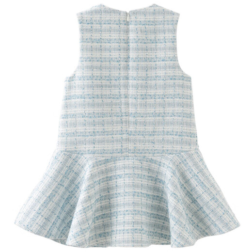 DAVE&BELLA (DAVE&BELLA) Xiaoxiangfeng children's tank top spring new style girls' dress Western-style medium-sized children's skirt little girl's skirt blue ready-made 140 cm (recommended height 130-140cm)