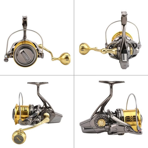He Jiagong Japan's imported technology high-end long-range cast anchor fish wheel parallel guide rod structure 20-axis all-metal spinning wheel fishing reel cable guide rod 10000 type shallow cup (with PE cable included) Others x left and right hand interchangeable type
