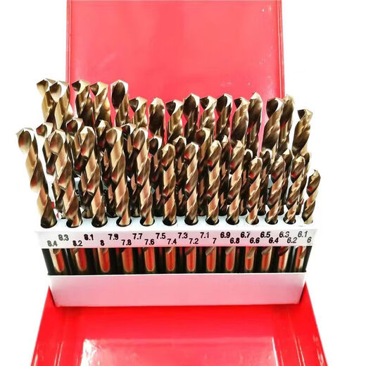 An Junsheng stainless steel twist drill bit special set super hard metal steel aluminum punching hand electric drill straight handle drill 1-6/6-10 M35 cobalt-containing drill 1-6 (set of 51) interval 0.1