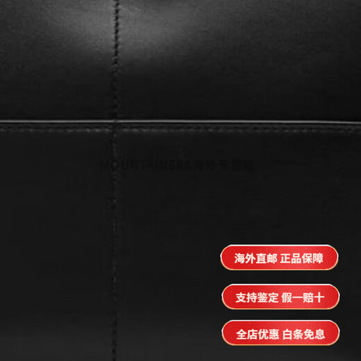 BURBERRY design classique de couleur unie, pochette en cuir de veau lisse, même style pour homme et femme, tenue basique noire (sac + dust bag)