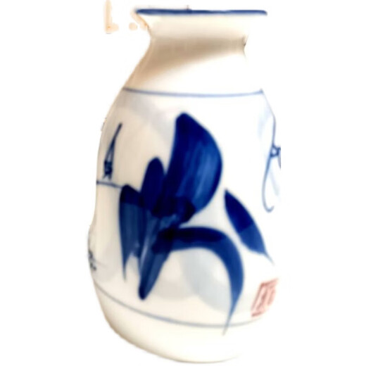 Tuojin Bamboo Small Wine Glass Set Blue and White Ceramic Wineware Collection Gift Box