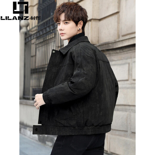LILANZ пуховик мужской осенне-зимний 2025, новый бренд одежды, утолщенная теплая зимняя одежда, свободная и красивая одежда для мальчиков, высококачественная черная L