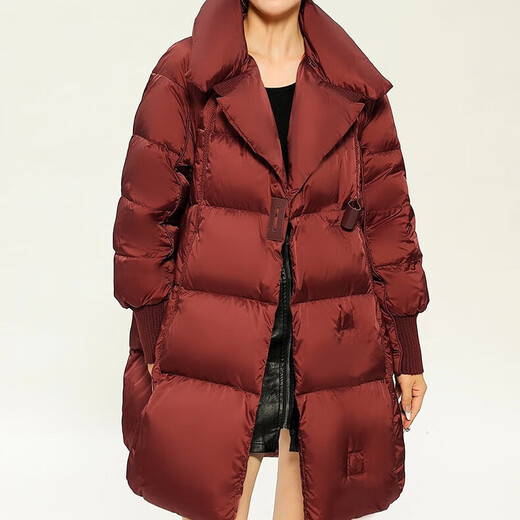 Woodpecker versatile high-end mid-length casual down jacket 2025 new winter loose thickened warm white duck down jacket for women