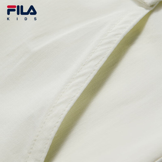 FILA Children's Clothing Shirt 2025 Autumn New Men's Breathable Dry Sports Long-Sleeved Top Milk Cover White-IV 140