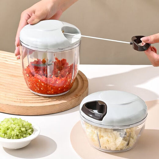 OIMG Japanese household vegetable cutter, garlic mince, small minced garlic, minced pepper, puree, baby food supplement artifact powder 500ML, stirred garlic/minced meat/crushed ice/supplementary food/sauce