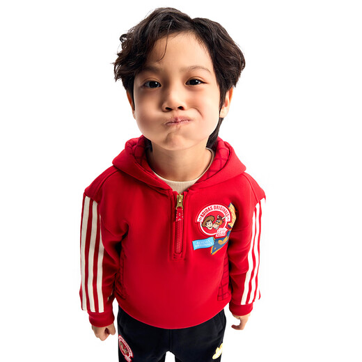 Adidas (adidas) Children's Clothing 2026 New Year Model Men's and Large Children's Toy Story Plush Children's Hooded Sweatshirt Pullover KS3167 KS3167 Light Scarlet 152