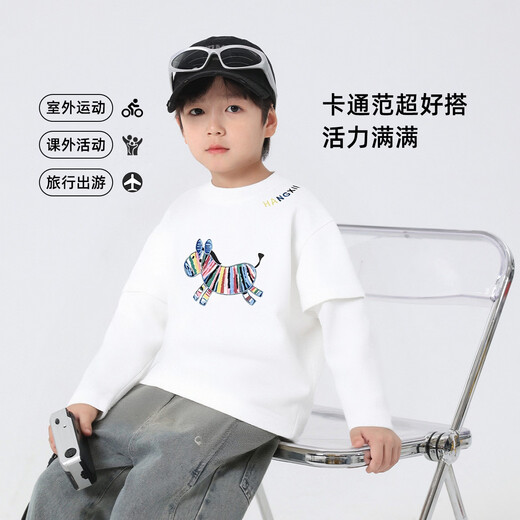 Yoyo Fairy Tale Spring and Autumn Children's T-shirt Cotton Comfortable 2026 Boys Spring Clothes Fake Two-piece Tops Medium and Big Children's Bottoming Shirt Trendy