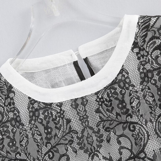 Cypress Chelysell shirt for women 2026 spring new fashion fake two-piece long-sleeved round neck contrasting color splicing shirt