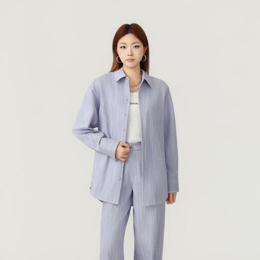 GIRDEAR/Brother's early spring relaxed style shirt casual lapel niche long-sleeved denim jacket 130082 light blue (new product) shipped within 2,48 hours one size fits all