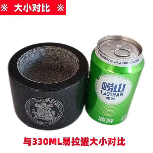 Man Gong high-end quality stone garlic pounder original stone garlic pounding mortar granite stone mortar with lid kitchen tools hand polished Jinyumantang
