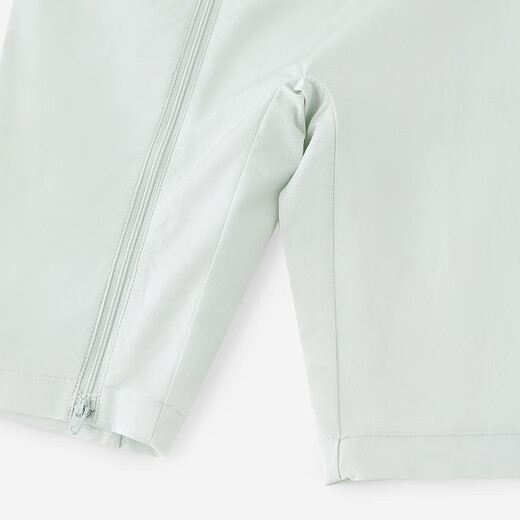 Ying's Haute Couture Series Baby Jumpsuit Baby Hooded Long-Sleeved Harness Spring and Summer Knitted Zipper Romper New Light Green 73cm