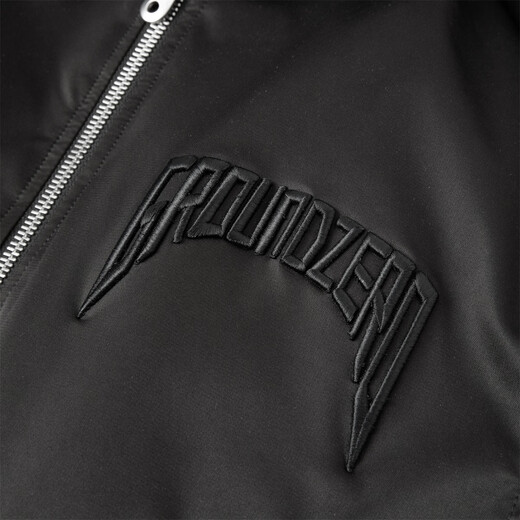 GROUND ZERO shopping mall same style removable knitted hat couple 90 white duck down baseball style down jacket black M