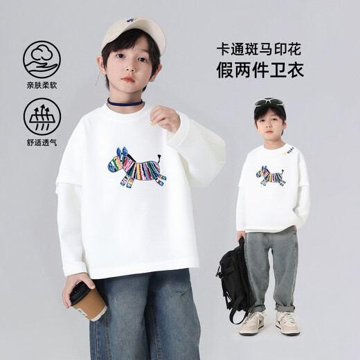 Yoyo Fairy Tale Spring and Autumn Children's T-shirt Cotton Comfortable 2026 Boys Spring Clothes Fake Two-piece Tops Medium and Big Children's Bottoming Shirt Trendy