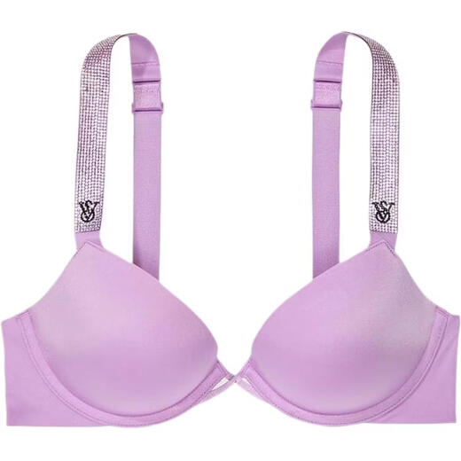 Victoria's Secret VERYSEXY letters push-up V-shaped underwired bra for women, purple XS 32B