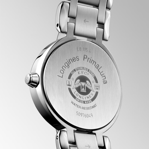 Longines watch for women Xinyue series quartz movement Swiss watch date display moon phase fashionable and elegant steel strap women's watch 34.00mm silver Rome L8.116.4.71.6