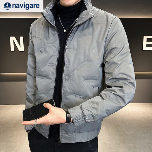 Navigare Italian small sailing down jacket men's short lightweight winter 2025 new men's thickened warm white duck down white L