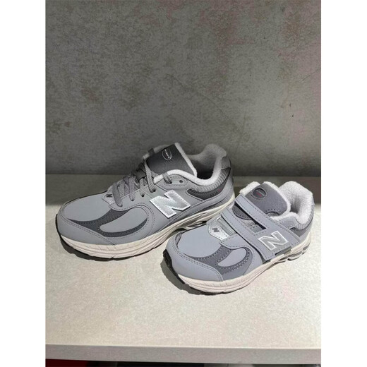 NEW BALANCE Children's Shoes 25 Winter Boys Girls Children's Leather Waterproof Plus Velvet Second Cotton Sports Shoes 2002R Cream 2002TM Plus Velvet 23.5 7C_Feet 13.5_Insole 15