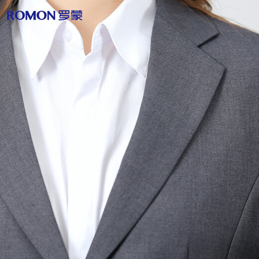 Luo Meng Suit Women's Professional Dress Single Suit Business Interview Work Commuting Suit Jacket Gray