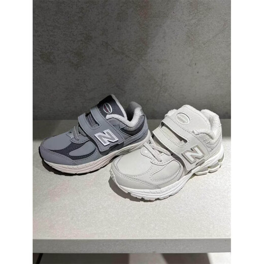 NEW BALANCE Children's Shoes 25 Winter Boys Girls Children's Leather Waterproof Plus Velvet Second Cotton Sports Shoes 2002R Cream 2002TM Plus Velvet 23.5 7C_Feet 13.5_Insole 15