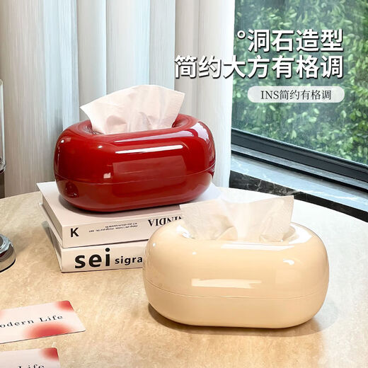 Fantasy Tissue Box Living Room Coffee Table Decorative Ornaments Tissue Box Napkin Box Travertine Tissue Box White