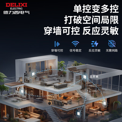Wireless wire remote control switch intelligent remote controller free of wiring single and double cut panel 220v lamp optional sticker white one on_set (1 main switch + 1 optional sticker)