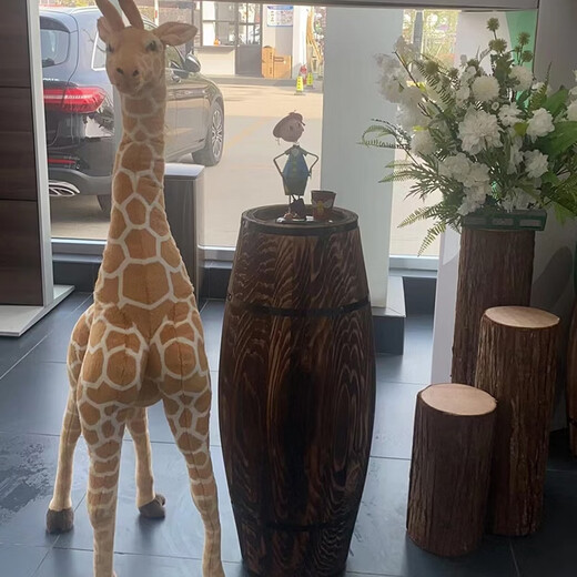 Oak barrel wine barrel decoration solid wood beer barrel red wine barrel decoration winery bar exhibition wedding 50 high bold high quality model