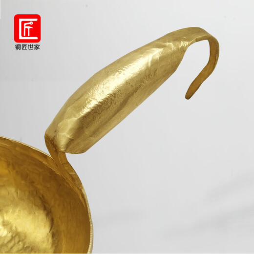 Shanxi pottery edge art handmade pure brass extra large medium 18 cm horse spoon household noodle spoon copper medicine spoon water spoon extra large diameter 22 cm