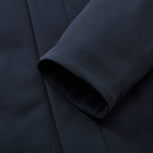 Jiumuwang counter model-cold-proof hooded down jacket for men to keep out the cold and keep warm duck down lining business classic shopping mall same style blue slim version AK5D51627 L 170/92A(48) down filling capacity-66g