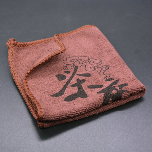 Shantou Lincun tea towel absorbent tea set towel tea tablecloth cotton and linen Zen tea table cloth tea set accessories home hospitality preferred quality 25*25cm brown 3 pieces